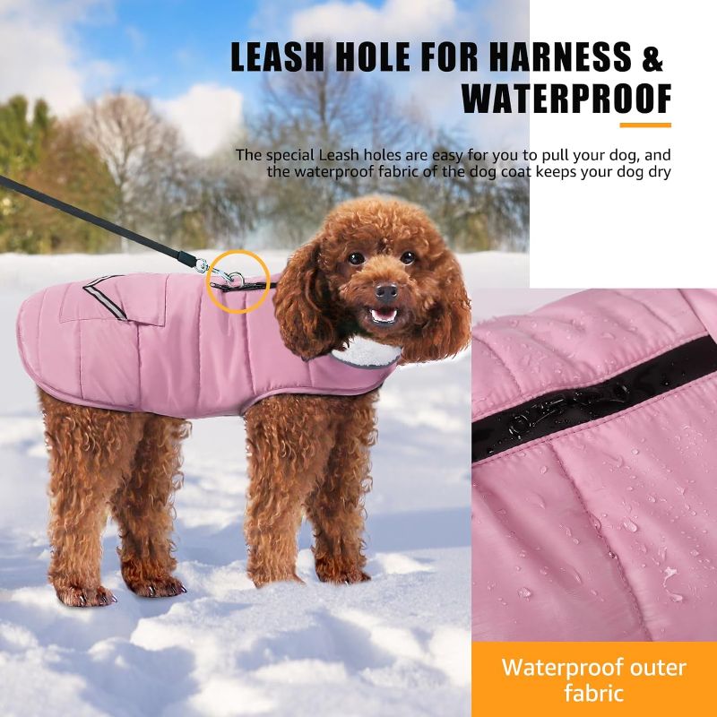 Photo 1 of iBuddy Dog Winter Coats with Fleece Vest,Waterproof Warm Dog Snow Jacket Windproof, Reflective Adjustable Pet Dogs Cold Winter Coat for Dogs Girl Boy SIZE MEDIUM
