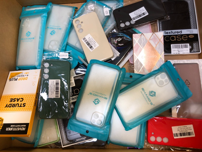 Photo 1 of ASSORTED RANDOM CELL PHONE COVER BAG LOT, VARIOUS SIZES AND COLORS, ALL PHONE COVERS SOLD AS IS