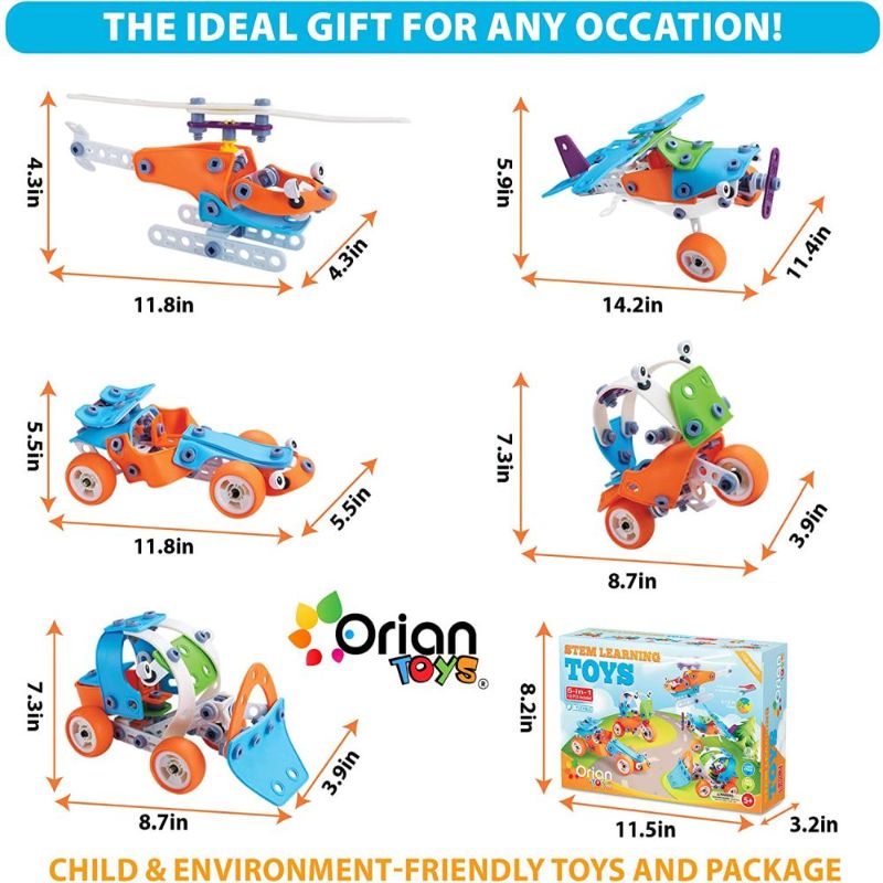 Photo 3 of Orian Kids Toys STEM Learning Play Set for Boys and Girls, 132 Pcs
