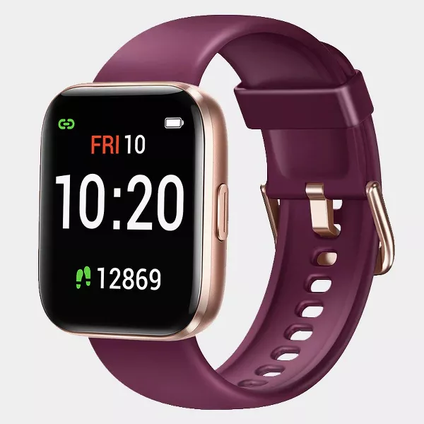 Photo 1 of Purple Letsfit Smartwatch Fitness Tracker with Blood Oxygen Saturation & Heart Rate Monitor For iPhone and Android 