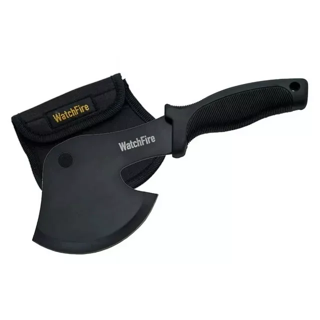 Photo 1 of 10” WatchFire Black Rubber Handle Camping Survival Hatchet -1009
