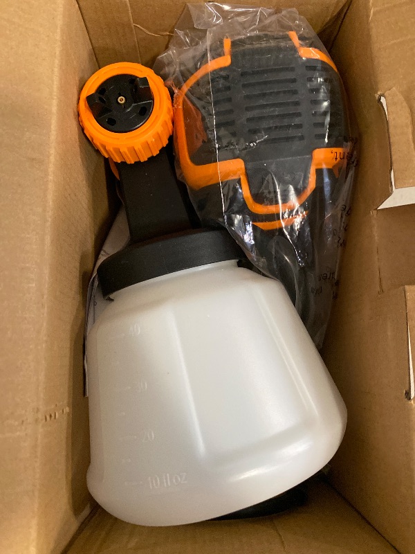 Photo 1 of VONFORN Paint Sprayer, 700W HVLP Spray Gun with Cleaning & Blowing Joints, 4 Nozzles and 3 Patterns, Easy to Clean, for Furniture, Cabinets, Fence, Walls, Door, Garden Chairs etc. VF803 Orange