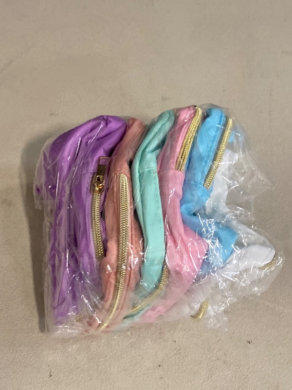 Photo 1 of Sweetude 6 Pcs Nylon Makeup Bag Travel Nylon Pouch Zipper Cosmetic Bag for Purse Women Girls Organizer Makeup Pouch for Birthday Wedding Mother's Day Graduation Gifts(Mini,Assorted Color)
