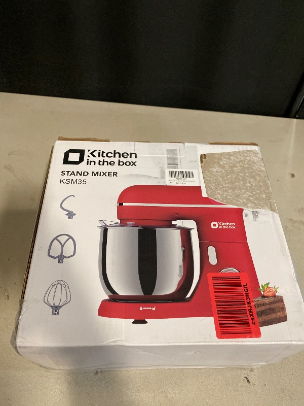 Photo 1 of Kitchen in the Box Stand Mixer, 3.5QT Two Bowls Small Kitchen Electric Mixer, 10-Speed Portable Lightweight Matte Finish with Egg Whisk, Dough Hook, Beater (Onyx Black, 3.5QT)