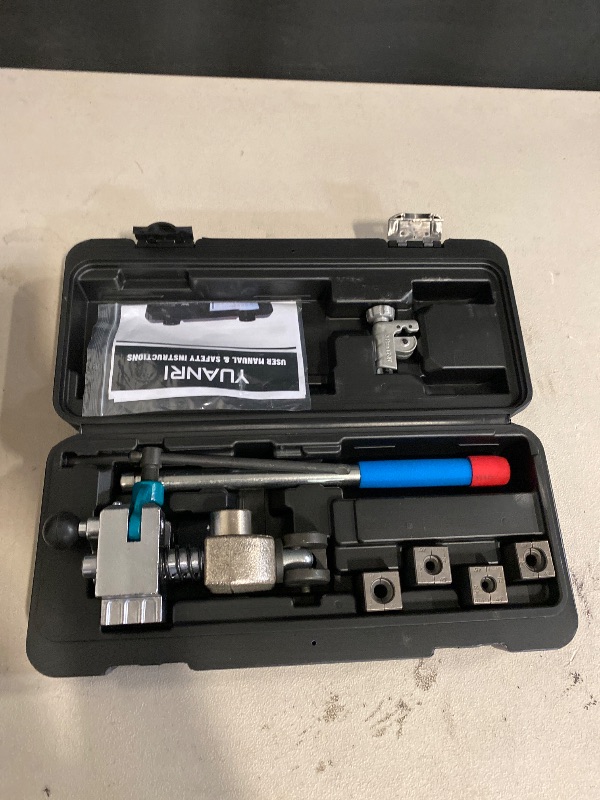 Photo 1 of Professional Brake Line Flaring Tool Kit 45 Degree Flare, Single Flare, Bubble Flare, Double Flare for 3/16", 1/4", 5/16", 3/8", Brake Repair Brake Flaring Tools Brake Line and Tubing Flaring Tool