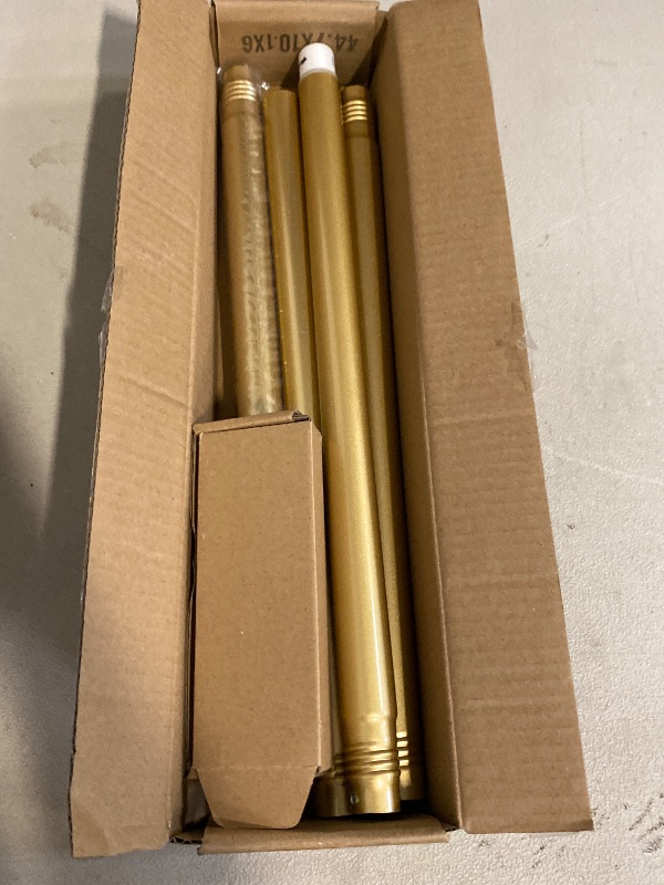 Photo 1 of Emlaoe Gold Shower Curtain Rod 34-66 Inches(2.8-5.5ft) Never Rust Adjustable Shower Rod Spring Tension Non Slip No Drilling Shower Rods for Bathroom Garland Window