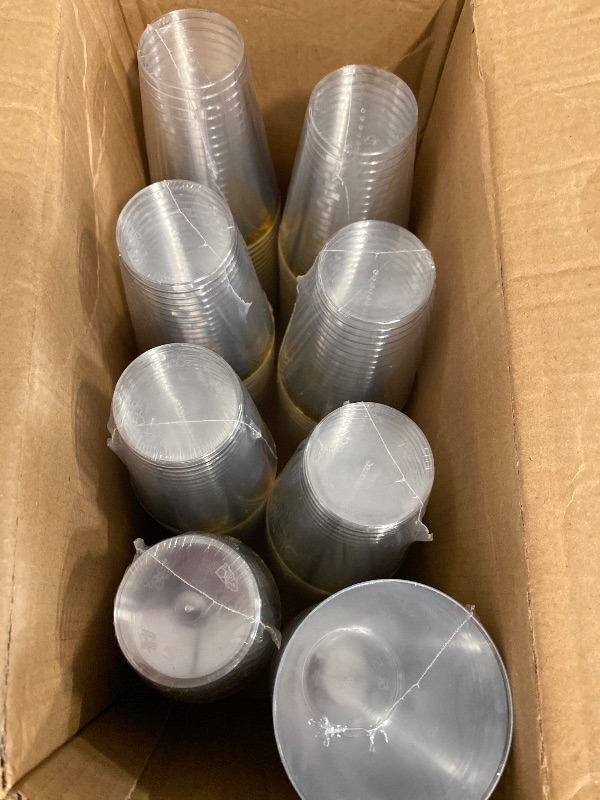 Photo 1 of Goodluck 200PCS 14oz Gold Plastic Cups for Party, Disposable Gold Rim Cups, Plastic Cocktail Glasses for Wedding Thanksgiving, Christmas, and Parties