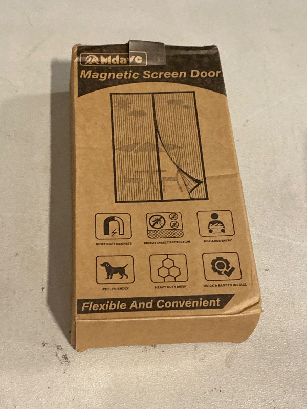 Photo 1 of Magnetic Screen Door Screen Door Mesh Keep Bugs Out, Heavy-Duty Mesh Curtain,Pet and Kid Friendly, Works with Front Doors, Sliding Doors 38x80 Inch White