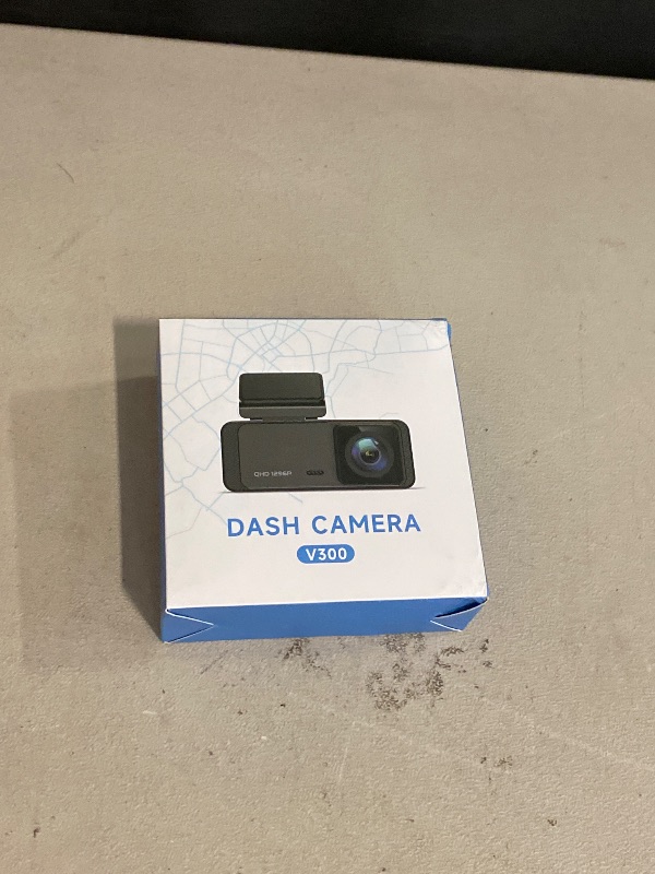 Photo 1 of Dash Cam 1296P Front Dashcam, V300 WiFi Dash Camera for Cars with App, Night Vision, Mini Hidden Single Car Camera, Loop Recording, 24H Parking Mode, Support 256GB Max, Black