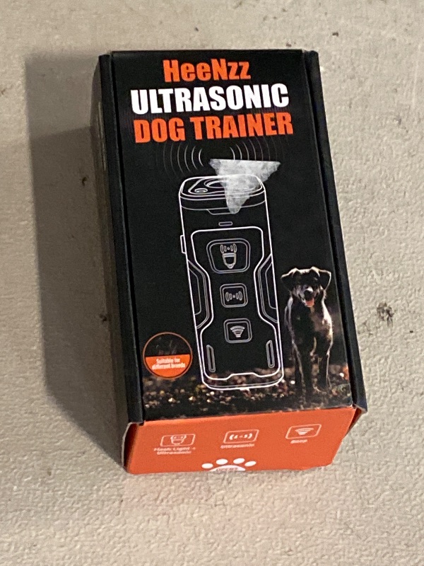 Photo 1 of Dog Bark Deterrent Devices for Own or Neighbor's Dog Ultrasonic Dog Training Device Safe & Effective Portable Anti Barking Device for Dogs Indoor Outdoor Use Orange