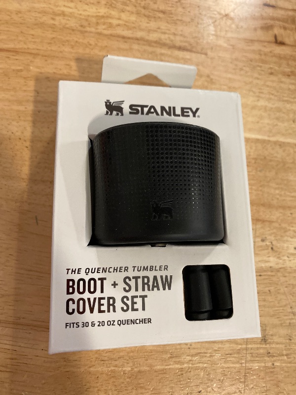 Photo 1 of STANLEY Quencher Boot and Straw Cover Cap | Anti-Slip Silicone Protector for 20 & 30 oz Tumbler with Handle | Accessory Set for Stainless Steel Drinking Cup | BPA-Free | Black
