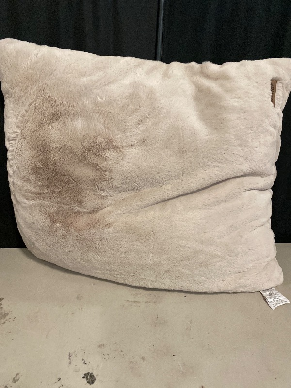Photo 1 of UnHide Floof Pet Pillow - Extra Soft Dog Bed Pillow- Removable Faux Fur Cover - Machine Washable - Helps Ease Pet Anxiety & Provides The Perfect Sleep, 28 x 36 x 5, 10lbs - Beige