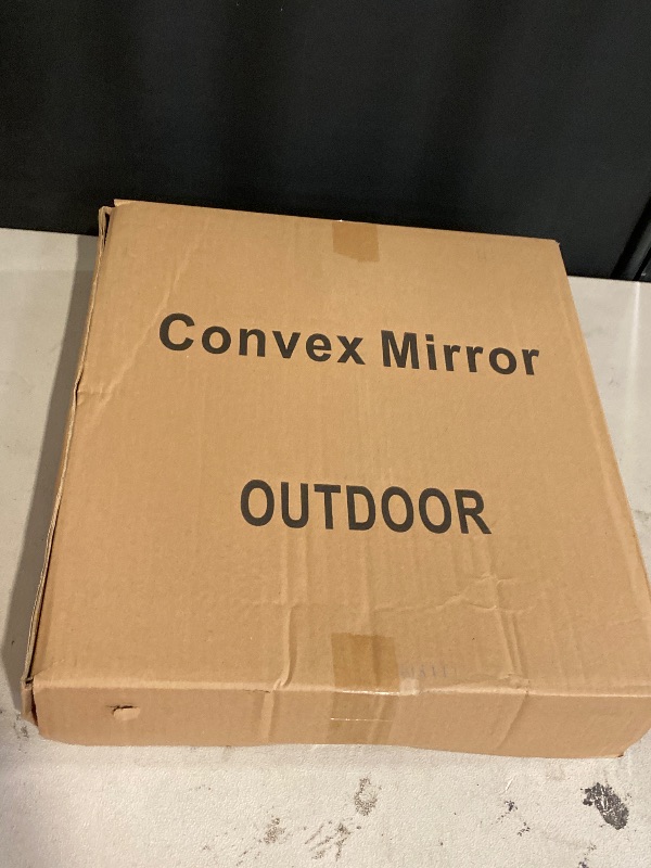 Photo 1 of ovsor Convex Mirror Outdoor for Garage and Traffic Driveway Park Assistant, 12 in Security Mirror with Adjustable Fixing Bracket Indoor and Outdoor