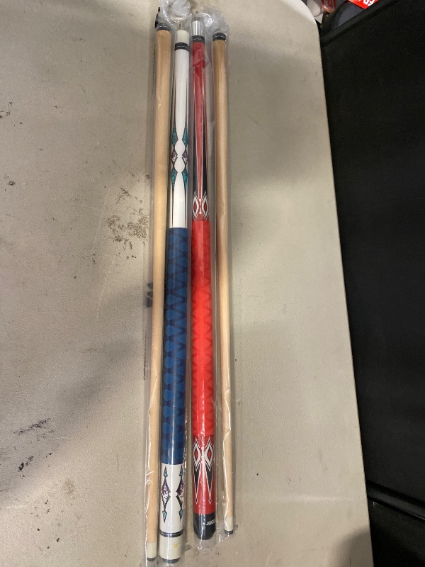 Photo 1 of Joovon Pool Sticks Set of 4 and Pool Sticks Set of 2 with 13mm Cue Tip 58" Pool Cue with Rubber Anti-Skid Sleeve