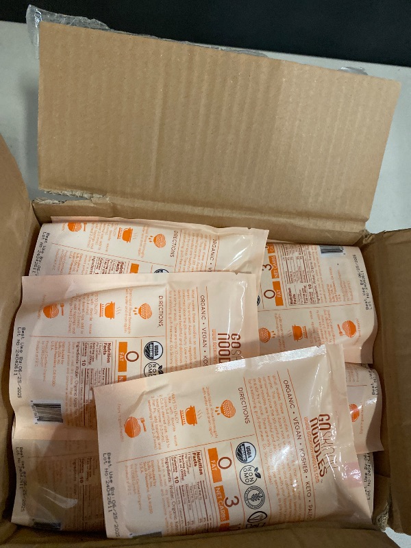 Photo 1 of GoSkinny Noodles Angel Hair (24), Organic, Odorless Shirataki & Konjac Pasta, Low Carb, Low Calorie, Gluten Free, Vegan, Kosher, Keto, Paleo-Friendly, Ready in Minutes