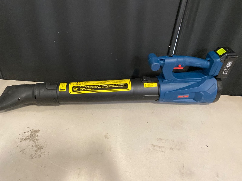 Photo 1 of Leaf Blower Cordless with 4.0Ah Battery and Charger,22V Battery Powered Elevetric Blowers for Lawn Care,350CFM/120MPH & 6 Speed Levels Blowing for Leaves, Dust, Snow,Gravel