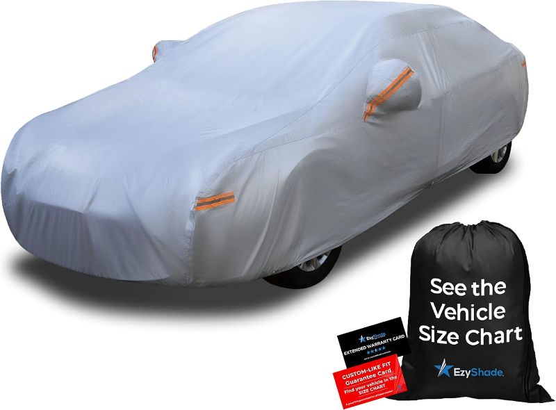 Photo 1 of EzyShade 10-Layer Car Cover Waterproof All Weather. See Vehicle Size-Chart for Accurate Fit. Outdoor Full Exterior Covers for Automobiles Sedan Hatch SUV Rain Sun Protection. Size A5 (See SizeChart)
