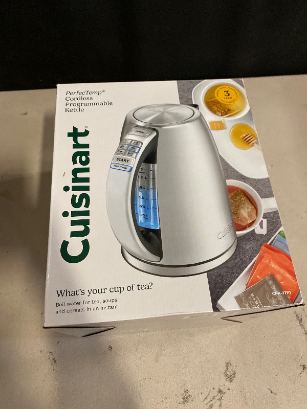 Photo 1 of Cuisinart 1.7-Liter Stainless Steel Cordless Electric Kettle with 6 Preset Temperatures