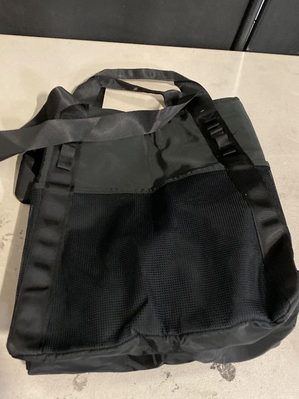 Photo 1 of Reusable Insulated Grocery Picnic Cooler Bags with Zipper, Thermal Tote Shopping Bags for Travel, or Lunch, Camping, Beach Food Frozen, Black