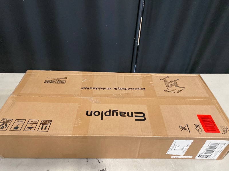 Photo 1 of Small Standing Desk with Wheels, Tall Mobile Stand Up Table, Portable Standing Desk for Walking Pad, Rolling Table Adjustable Height, Rolling Computer Table for Tall Person