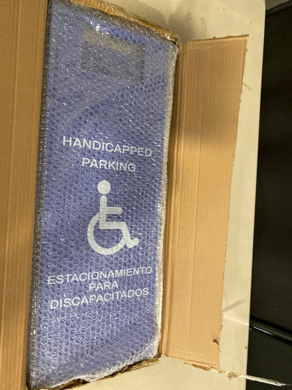 Photo 1 of Stainless Steel Handicapped Parking Sign Portable Foldable Sign - 2Pack