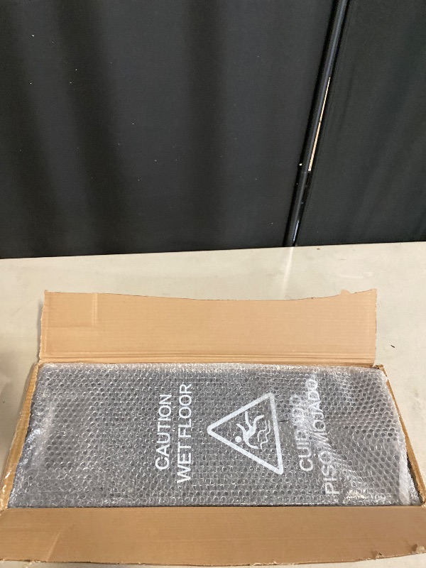 Photo 1 of Stainless Steel Wet Floor Sign 2 Pack, 24 Inch Double-Sided Foldable Caution Sign with Handle, 8.8 lb Bilingual Warning for Restaurant, Office, Commercial Cleaning Use, Silver