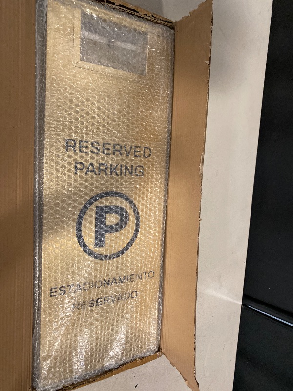 Photo 1 of Stainless Steel No Parking Sign Portable Foldable Handle 2-Pack (Gold)