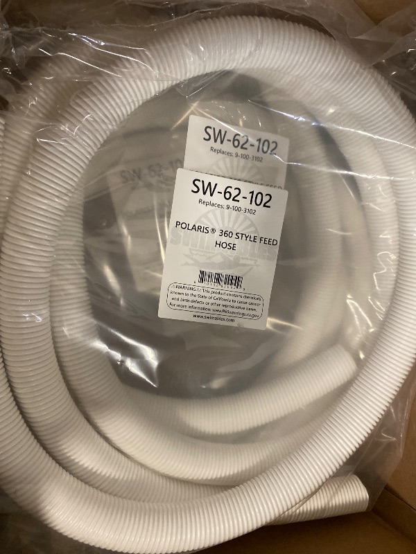 Photo 1 of 9-100-3102 Hose Replacement for Polaris 360 Pool Cleaner,Heavy Duty 6-Ft Cuffless Feed Hose for 360 Pressure-Side Pool Cleaner,1-1/2" Diameter