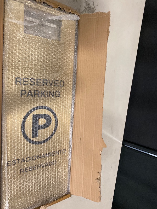 Photo 1 of Stainless Steel No Parking Sign Portable Foldable Handle 2-Pack (Gold)