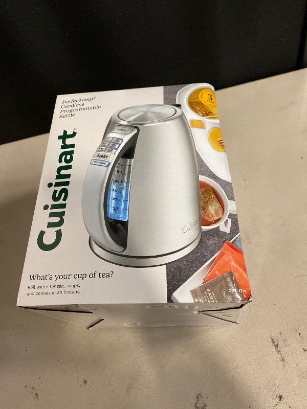 Photo 1 of Cuisinart 1.7-Liter Stainless Steel Cordless Electric Kettle with 6 Preset Temperatures