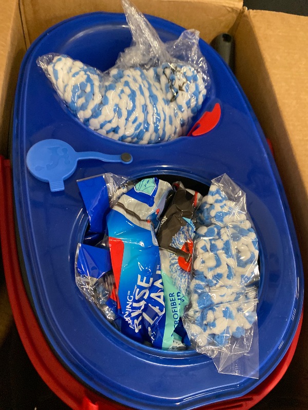 Photo 1 of O-Cedar EasyWring Rinse Clean 12 in. W Spin Mop with Bucket