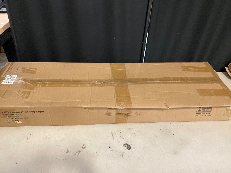 Photo 1 of hykolity 2 Pack 4FT LED Linear High Bay Shop Light, 250W LED Shop Light, 31250lm 125LM/W, 100-277V, 0-10V Dim, 5000K Daylight Linear Hanging Light for Warehouse Workshops