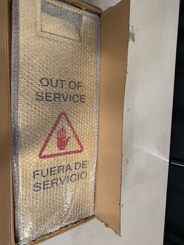 Photo 1 of Stainless Steel Out of Service Sign Portable Foldable Sign 2-Pack (Gold)