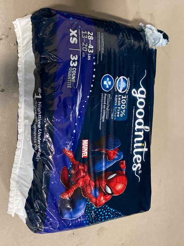 Photo 1 of (XS) Goodnites Bedtime Bedwetting Underwear for Boys, XS, 15 Ct. (Packaging May Vary), 15 Count