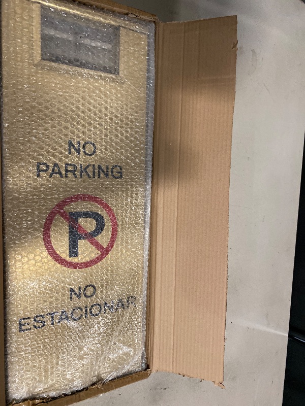 Photo 1 of Stainless Steel No Parking Sign Portable Foldable Handle 2-Pack (Gold)