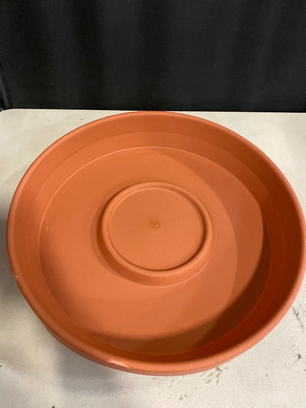 Photo 1 of Bloem 20-Inches Terra Cotta Plastic Plant Saucer