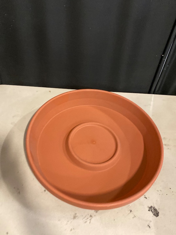 Photo 1 of Bloem 20-Inches Terra Cotta Plastic Plant Saucer
