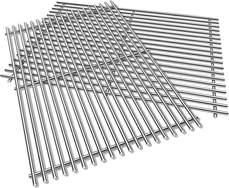 Photo 1 of 18 7/8" Stainless Steel Genesis 2 Grill Grates for Weber Genesis ii E-310 E-315 E-325 E-330 E-340 S-335 S-340 GS4 Grill Replacement Parts for Weber 66095 Genesis ii 300 LX 300 Series Grills