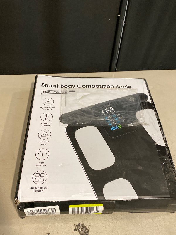 Photo 1 of 8 Electrode Smart Body Fat Scale with BMI, Body Fat, Muscle Mass, 28 Body Composition Metrics, Rechargeable High Precision Scale with Color VA Display for Home & Fitness
