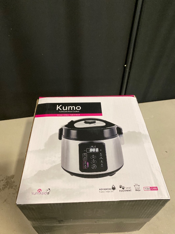 Photo 1 of Yum Asia Kumo YumCarb Rice Cooker with Ceramic Bowl and Advanced Fuzzy Logic, (5.5 Cups, 1 Litre), 5 Rice Cooking Functions, 3 Multicooker Functions, 110V US Power (Light Stainless Steel)