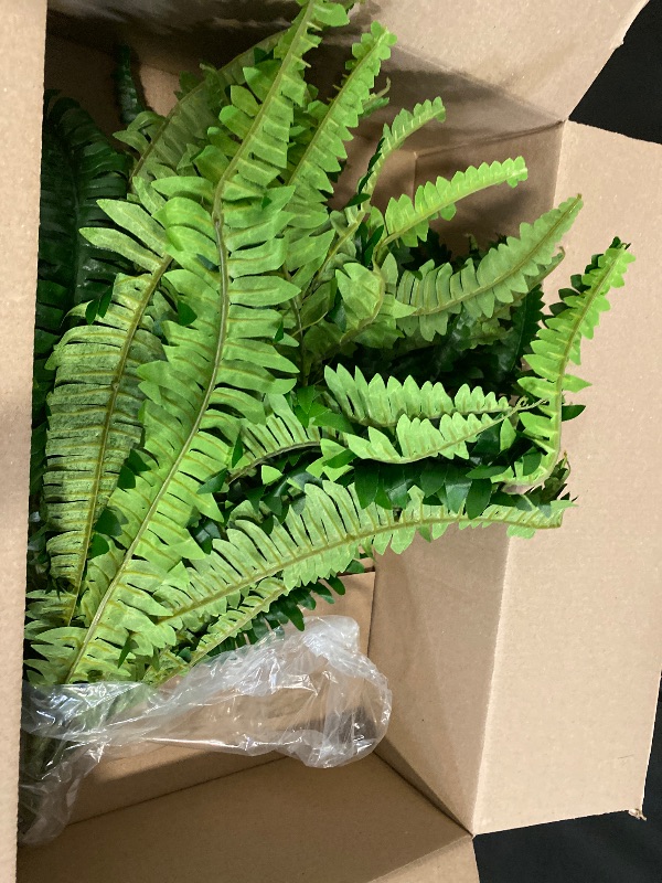Photo 1 of Single Silky Artificial Boston Fern Bush, 49Inch Large Artificial Ferns for Outdoors, Large Faux Ferns Artificial Plants,Suitable for Decorating Office, Living Room Faux Greenery,95Branches