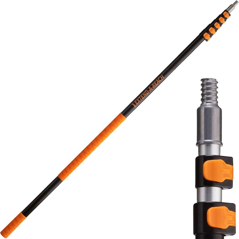 Photo 1 of 5-24 ft Long Telescoping Extension Pole // Multi-Purpose Extendable Pole with Universal Twist-on Metal Tip // Lightweight and Sturdy // Best Telescopic Pole for Painting, Dusting and Window Cleaning
