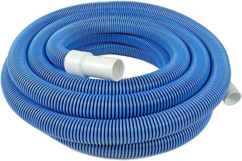 Photo 1 of Poolmaster 33430 Heavy Duty In-Ground Pool Vacuum Hose With Swivel Cuff, 1-1/2-Inch by 30-Feet,Neutral
