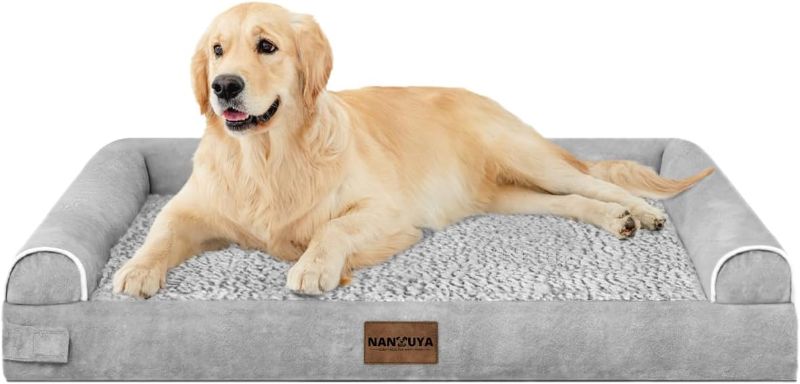 Photo 1 of Large Dog Bed Orthopedic Washable: Beds Bolster XL Bed Large Big Dogs Memory Foam Couch Sofa Waterproof with Removable Cover