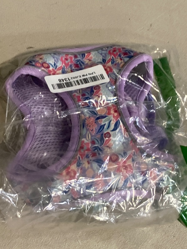 Photo 1 of Medium Step in Dog Harness and Leash Set, Flower Adjustable Easy Walk Puppy Harnesses, Soft Mesh Pet Vest Harness Small Size Dog Adjustable No Pull Harness for Small Medium Dogs(Lightpurple, M)