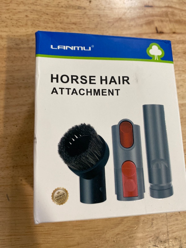 Photo 1 of LANMU Horse Hair Brush Vacuum Attachments Compatible with Dyson V15 V12 V11 V10 V8 V7 V6 Vacuum Cleaner, 1.25" Soft Vacuum Dust Brush Accessories