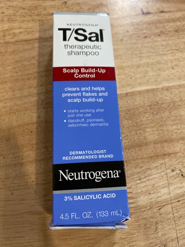 Photo 1 of Neutrogena T/Sal Therapeutic Scalp Shampoo for Scalp Build-Up Control with 3% Salicylic Acid, Scalp Treatment for Dandruff, Scalp Psoriasis & Seborrheic Dermatitis Relief, 4.5 fl. oz