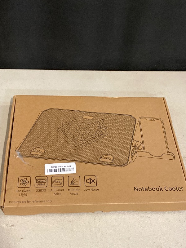 Photo 1 of KeiBn Laptop Cooling Pad, Gaming Laptop Cooler 2 Fans for 10-15.6 Inch Laptops, 5 Height Stands, 2 USB Ports (S039)