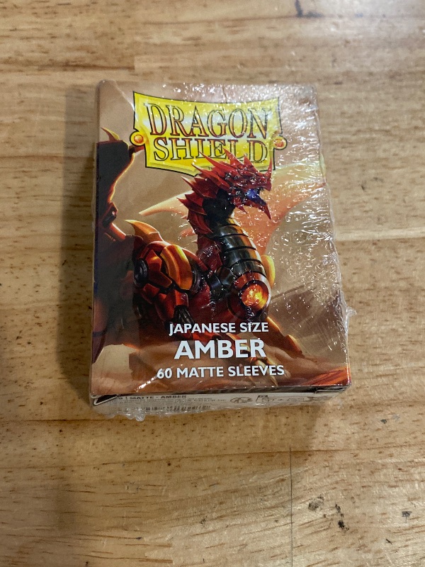 Photo 1 of Dragon Shield | Japanese Size Card Matte Sleeves | 60 CT - Smooth & Tough Premium TCG Sleeves - Compatible with Yu-Gi-Oh, Naruto, Cardfight & Vanguard | Amber