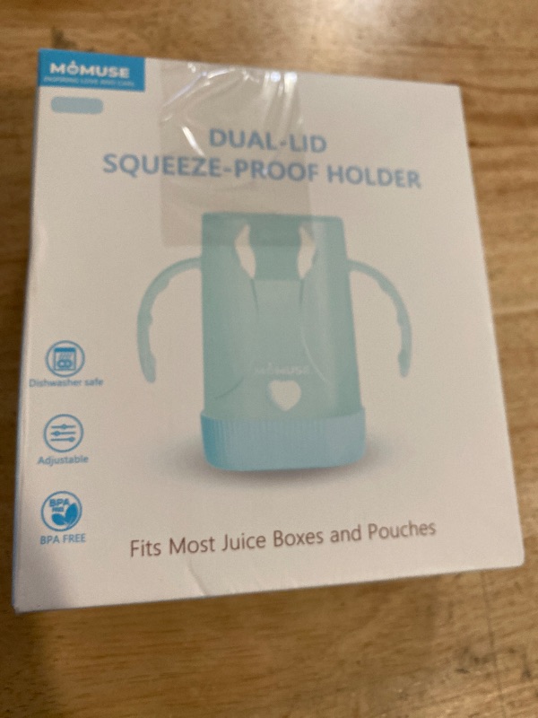 Photo 1 of MOMUSE Dual-Lid Squeeze Pouch Holder for Food Pouches & Drink Boxes, Baby Pouch Holder with Larger Capacity, Versatile Design for Self-Feeding, Anti-Squeeze Pouch Holder No Spill No Mess, Lightweight